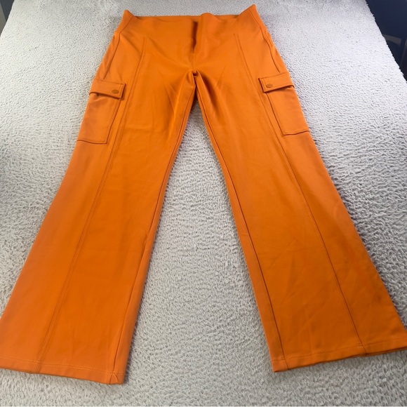 Athleta Pants - Athleta Delancey Straight Cargo Pants Women Large Orange Pull On Athletic Preppy